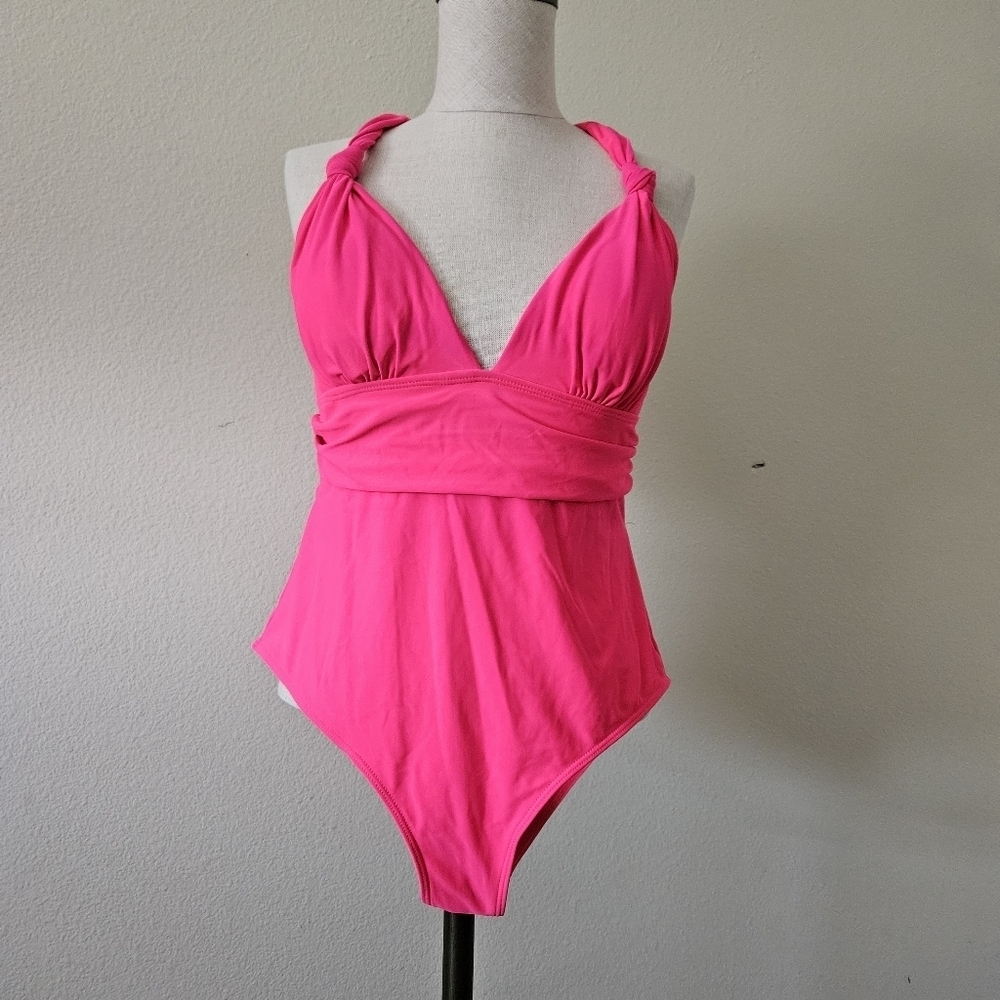Vibrant Pink One-Piece Swimsuit Large
